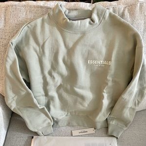 Essentials Mock Neck “sea foam green” Sweatshirt | New with Tags